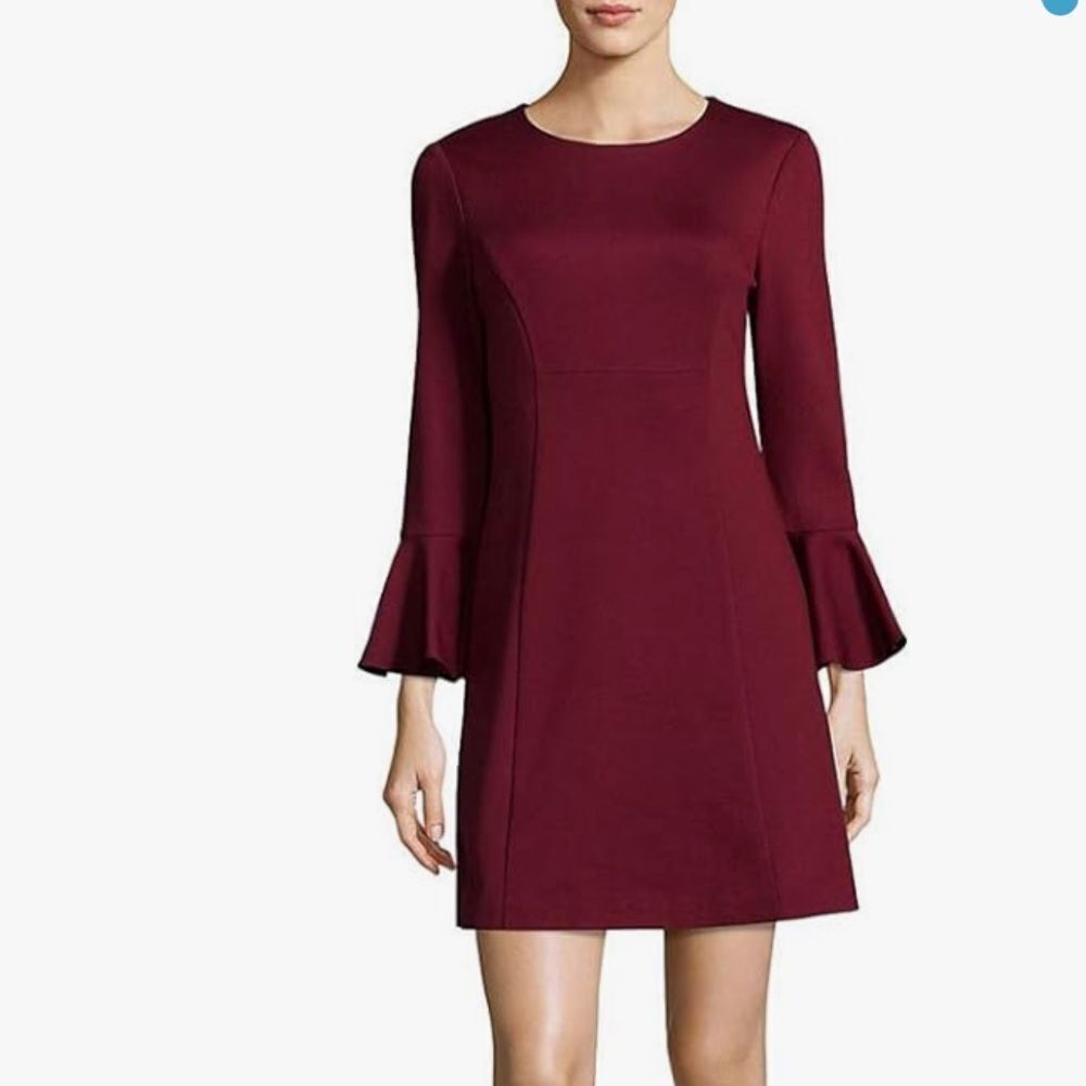 Trina Turk Women's Panache Ponte Bell Sleeve Dress